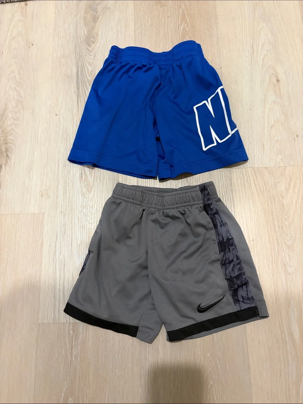 Nike Kids Blue & Gray Athletic Shorts Set
